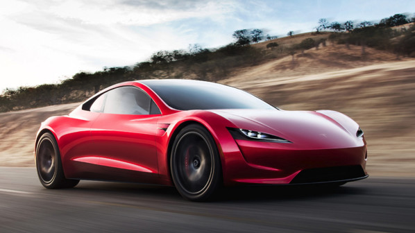 Roadster von vorne, diesen Tesla mieten in Kürze